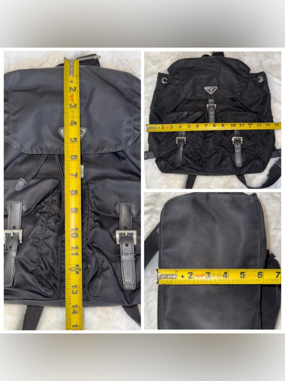 Prada Vela Black Nylon Backpack - Picture 13 of 16